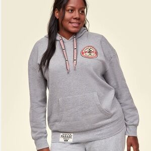 Disney Gray Minnie Mouse  Hoodie with Embroidered Patch